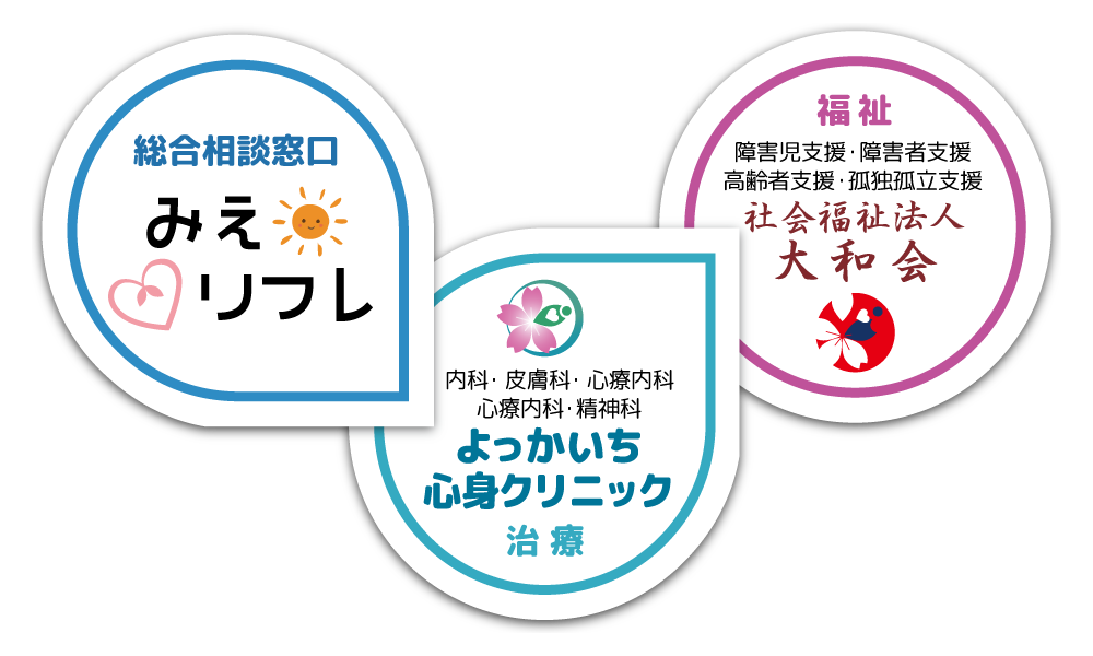 相談、医療、福祉支援をワンストップで実施するトリプルケアシステムで後戻りしない社会復帰と自立に特化した支援を行います。